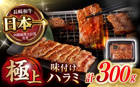 【味付き】【柔らかさとコクの融合！】長崎和牛 A5 ハラミ 300g / 国産 牛肉 和牛 焼肉 はらみ / 諫早市 / 野中精肉店 [AHCW116]