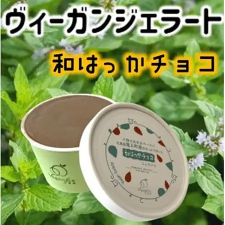 北海道産ヴィーガンジェラート　和はっかチョコ　6個_菓子・スイーツ アイス・ジェラート  _【配送不可地域：離島】【1556775】