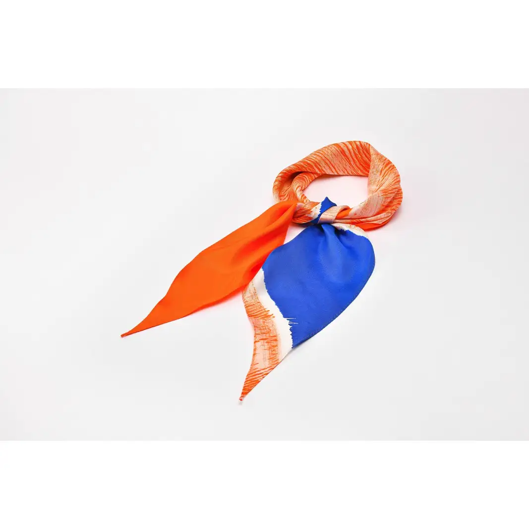 東京引染スカーフ（オレンジ） 0012-006-S06