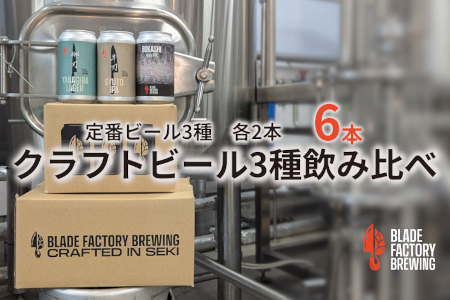 クラフトビール 定番3種×2本 ( ラガー IPA ヘイジーIPA ) 360ml 計6本