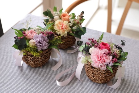 【母の日用】プリザーブドフラワー パルフェ（パープル）