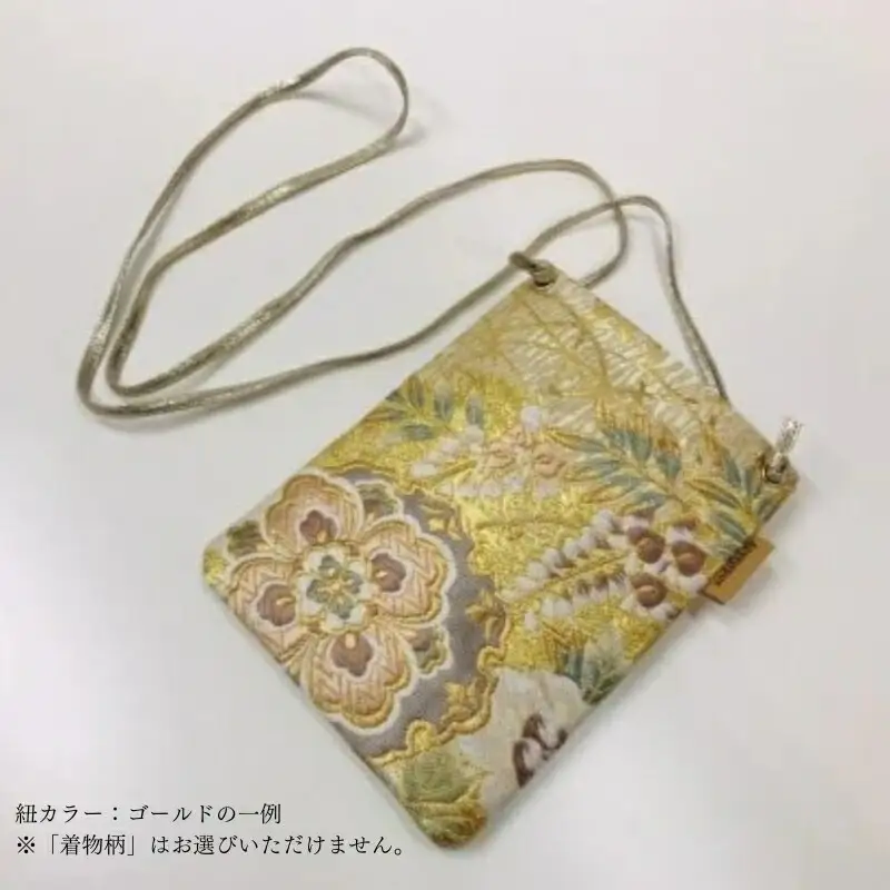 着物スマホポーチ (紐カラー：ゴールド)_0072-006-T06-3