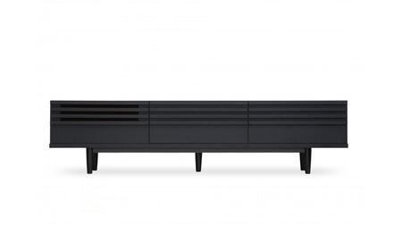 大川家具 幅180cm テレビボード 黒 -cresson-クレソン