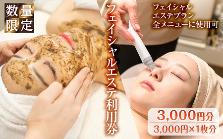 ＜数量限定＞フェイシャルエステ利用券(3,000円分(3,000円×1枚分)/フェイシャルエステプラン全メニューに使用可) ハーブピーリング ララピール ニキビ 小顔リフトアップ 美容 サロン レディース チケット 体験 【m66-09】【melty minoh】