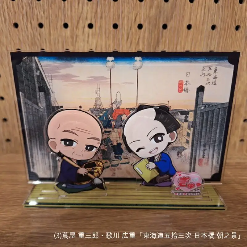 蔦重と浮世絵アクリルスタンド (種類：(3)蔦屋 重三郎・歌川 広重『東海道五拾三次 日本橋 朝之景』)_0228-001-T06-3