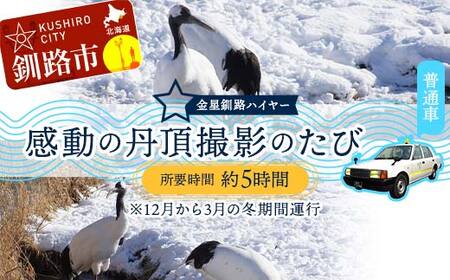 感動の丹頂撮影のたび (普通車） ※12月から3月の冬期間運行 釧路湿原 釧路市 旅行 トラベル 空港 市内観光 観光 F4F-7968