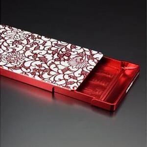 名刺ケース　ジュラルミン削り出し＜アラベスク＞RED
