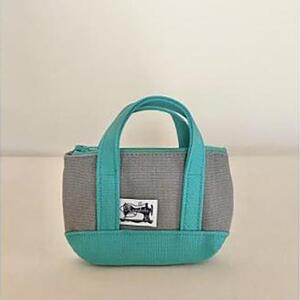 ミニミニポーチ　グレー×ラムネ