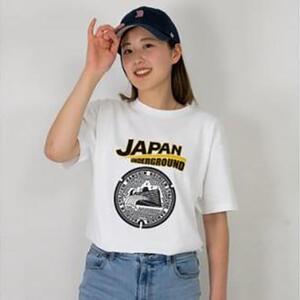 阪神甲子園球場 マンホールTシャツ 白 XLサイズ