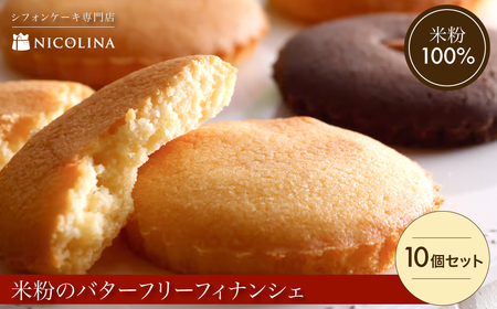 米粉のバターフリーフィナンシェ10個セット (約50g×10) ふるさと納税 福知山市 フィナンシェ グルテンフリー スイーツ バターフリー 米粉 セット 【fc-AA007】【ニコリナ】
