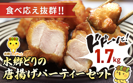 水郷どりの唐揚げパーティーセット（ドドーンと1.7kg）／鶏肉専門店「水郷のとりやさん」 /  / 唐揚げ からあげ 唐揚 パーティー セット おつまみ おかず お取り寄せグルメ おすすめ 惣菜 お惣菜 食品 STS007
