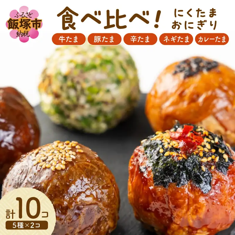 食べ比べ肉巻きおにぎりセット(計10個入)【A5-485】