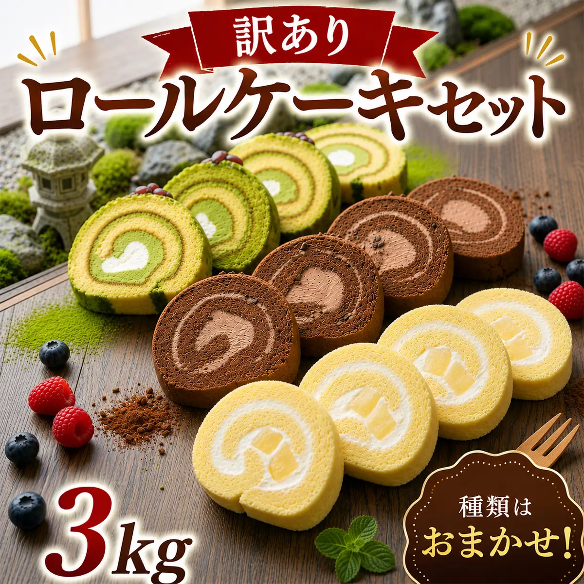 【訳あり】 ロールケーキ 3kg 食べ比べ ロール