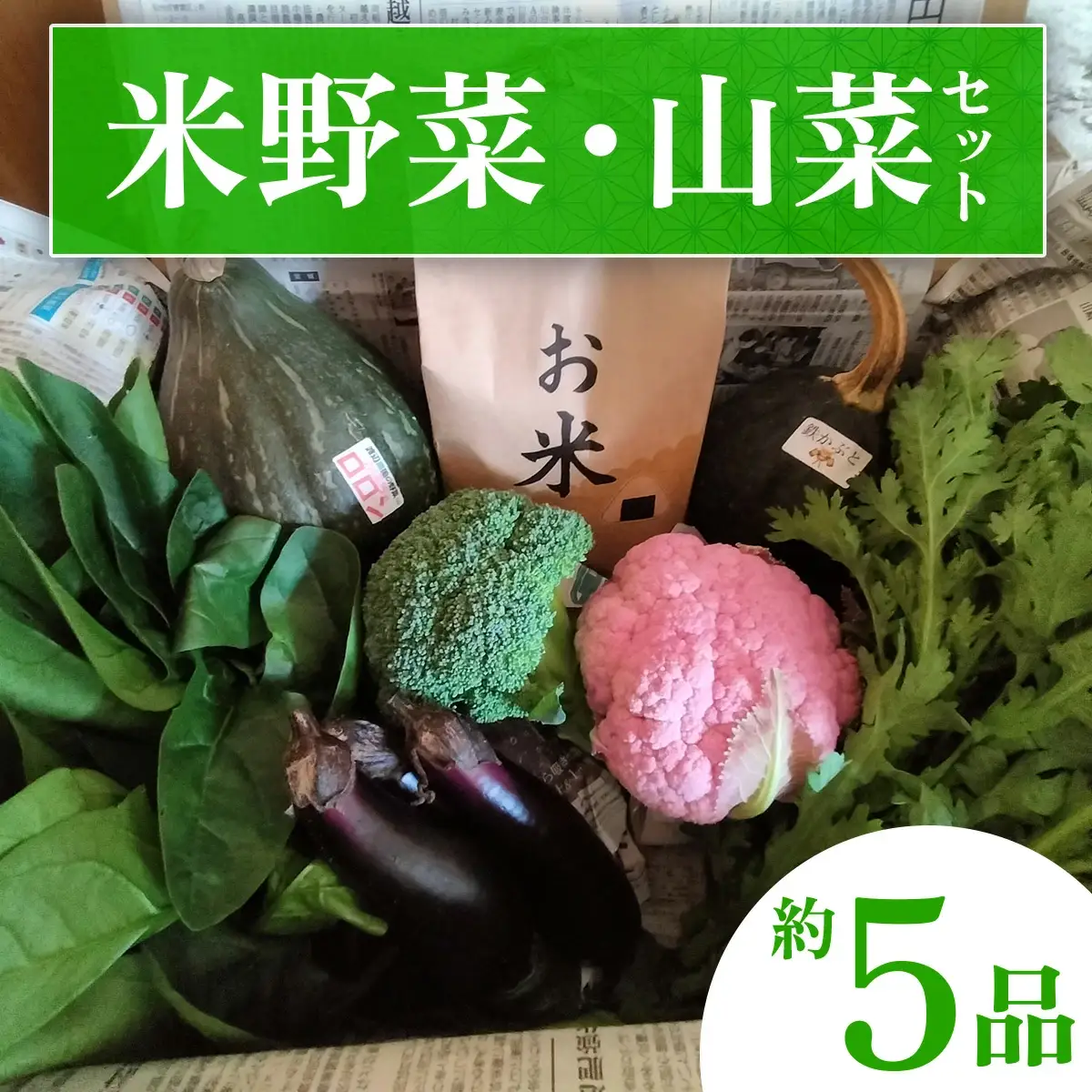 米野菜・山菜セット（5品目ほど）【115P3203】