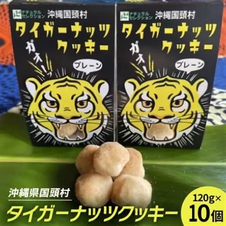 グルテンフリー クッキー プレーン味 国産タイガーナッツ 120g×10個 ちんすこう【1581057】