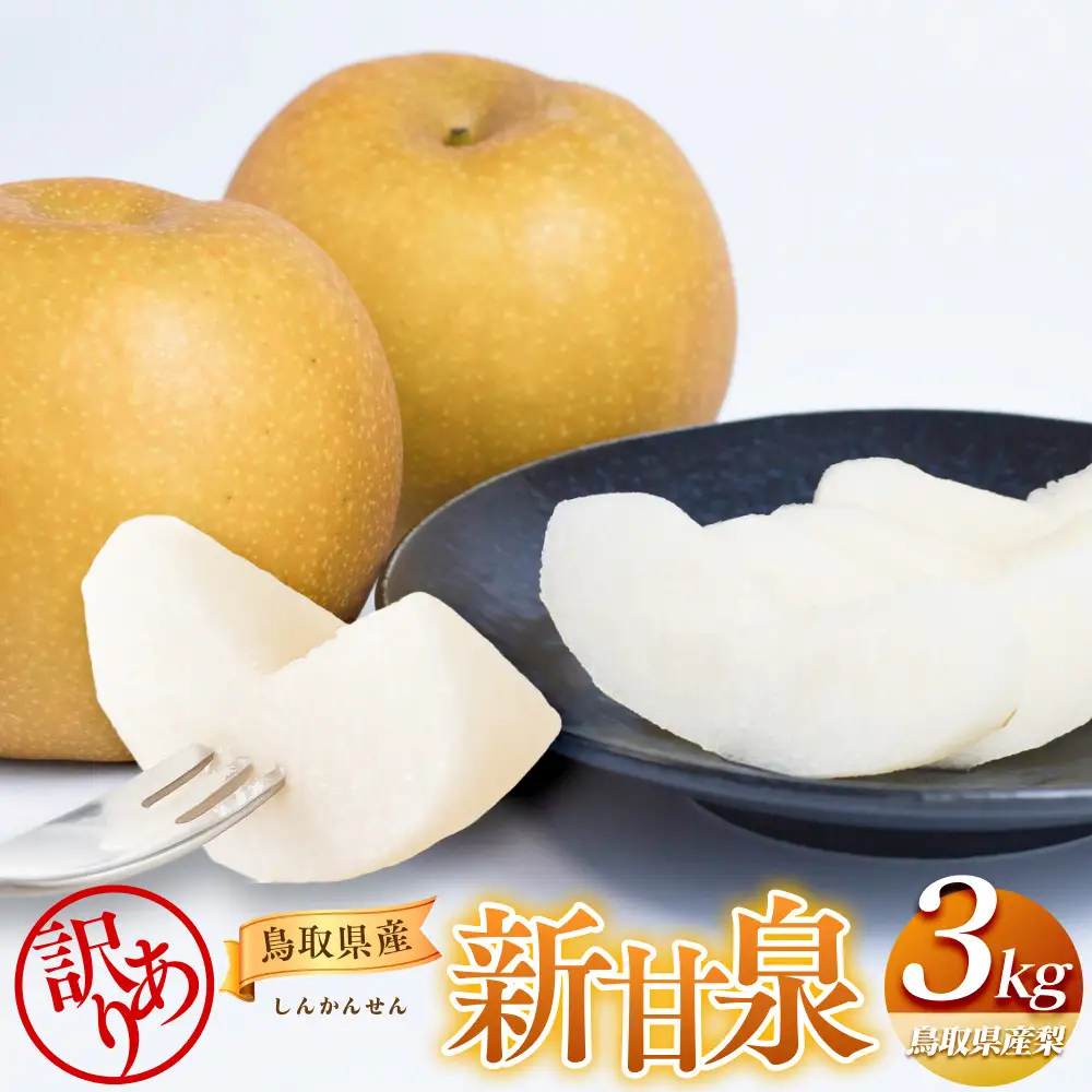 【先行予約】【訳あり】新甘泉 3kg ※8月下旬頃～9月中旬頃に順次発送  梨
