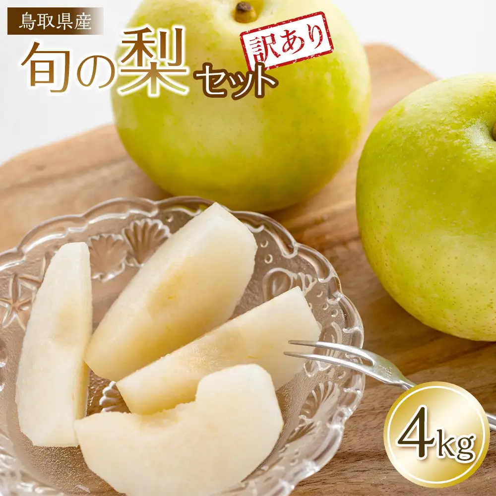 【訳あり】鳥取県産旬の梨セット4kg ※2026年8月下旬頃～12月下旬頃に順次発送予定 梨