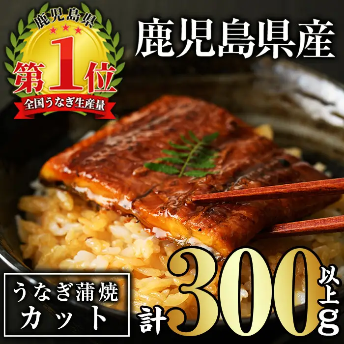 うなぎ 無投薬 カット 鹿児島県産 (計300g以上・約50g×6枚) うなぎ 【西日本養鰻】A734