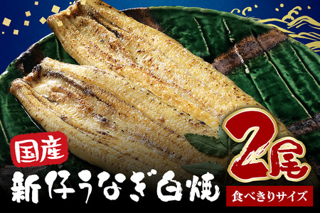 食べ切りサイズ! 国内産 うなぎ 白焼 ( 酒蒸 ) 100～120g 2尾 計200g以上 ふっくら 柔らか 鰻本来の旨味 ワサビ醤油 蒲焼のタレ 山椒付き 湯煎 簡単調理 贈答用 ギフト 冷蔵配送 国産 茨城県 潮来市 (A23-016)