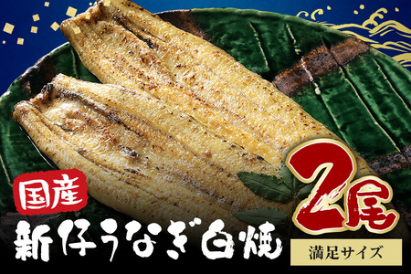 満足サイズ! 国内産 うなぎ 白焼 ( 酒蒸 ) 120～140g 2尾 計240g以上 ふっくら 柔らか 鰻本来の旨味 ワサビ醤油 蒲焼のタレ 山椒付き 湯煎 簡単調理 贈答用 ギフト 冷蔵配送 国産 茨城県 潮来市 (A23-017)