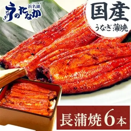 浜名湖・うなぎのたなかの長蒲焼き6本セット!ふっくら柔らか♪国産うなぎ長蒲焼※合計1.08kg程度_鰻 国産 ギフト_【配送不可地域：離島】【1607913】