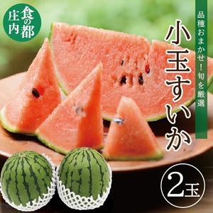 SA2953　庄内産 小玉すいか　約3kg(2玉入) 品種おまかせ