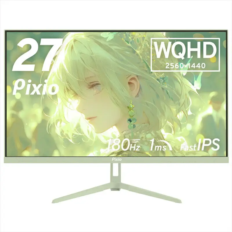 Pixio ゲーミングモニター 27インチ WQHD 180Hz IPS ミントグリーン/緑 PX278WAVEMT | モニター モニター