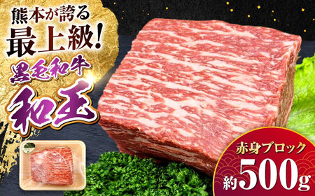 熊本県産 A5等級 黒毛和牛 和王赤身ブロック 約500g 牛肉ブロック[AYCH014]