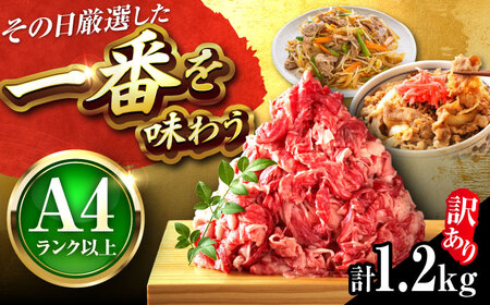 【訳あり】博多和牛 切り落とし 1.2kg[BGAB055] こま切れ 小分け