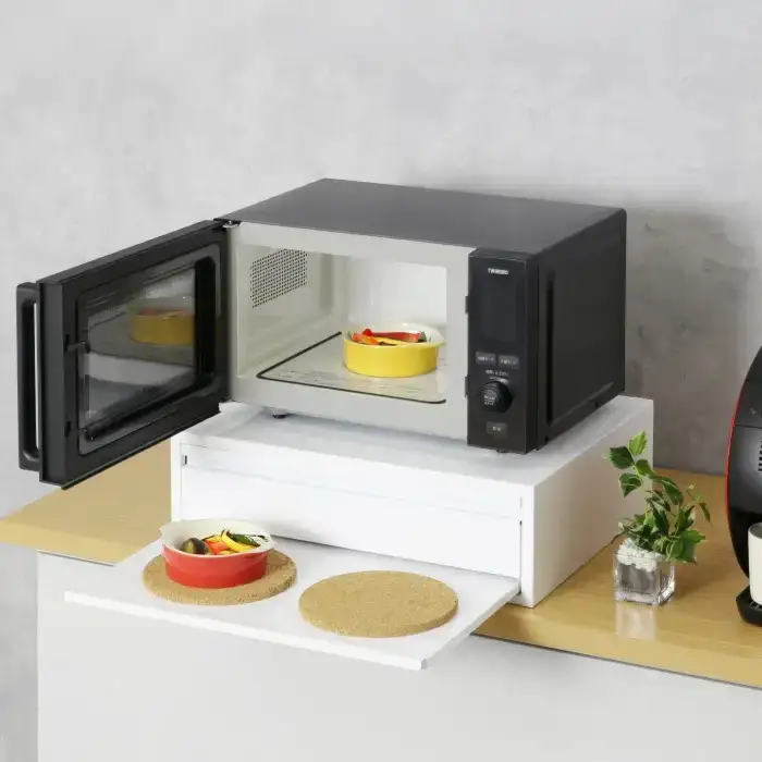 レンジ下スライドラック ロータイプ 高さ15cm ブレッドケース 引き出し 幅50 高さ15 日本製 完成品 レンジ台 スライド棚 スライドテーブル 引出し キッチン レンジラック キッチンラック オーブンレンジ 電子レンジ トースター 収納ラック YK-1043 [川口工器]【038S021】