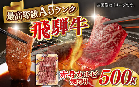 牛肉 A5等級 飛騨牛 赤身カルビ 焼肉用 500g [ANGY007] 牛肉