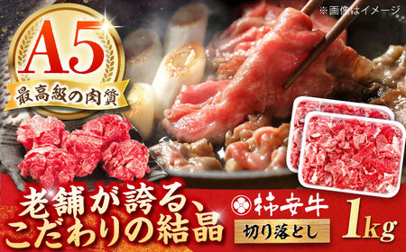 最高級A5等級 柿安牛 牛肉 切り落とし 1kg (500g × 2P)  [AMBW033] / 切落とし