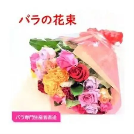 【バラ専門生産者直送】バラの花束(色とりどり26～28本)【クール便】【配送不可地域：離島・沖縄県】【1607415】