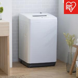 全自動洗濯機 6.0kg  アイリスオーヤマ IAW-T606-W ホワイト ｜ 洗濯機 新生活 ひとり暮らし 