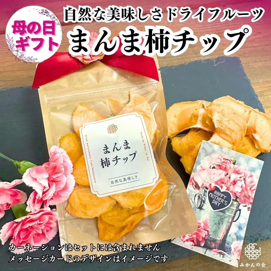 【母の日ギフト】まんま柿チップ 200g (40g × 5袋) ドライフルーツ  和歌山県産 果物使用 国内製造 【みかんの会】