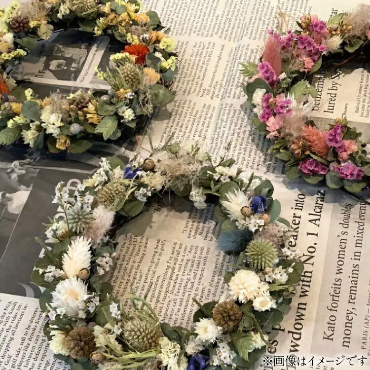 花 リース ドライフラワー 季節のリース 約25cm [ミドリブ 長崎県 東彼杵町 hs42bag220017]