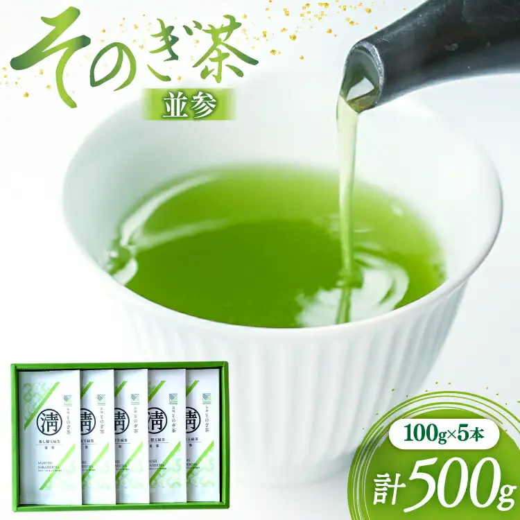 茶 緑茶 そのぎ茶 (並参) 100g 5袋入り 総計500g [まるせい酒井製茶 長崎県 東彼杵町 hs42bag370005]