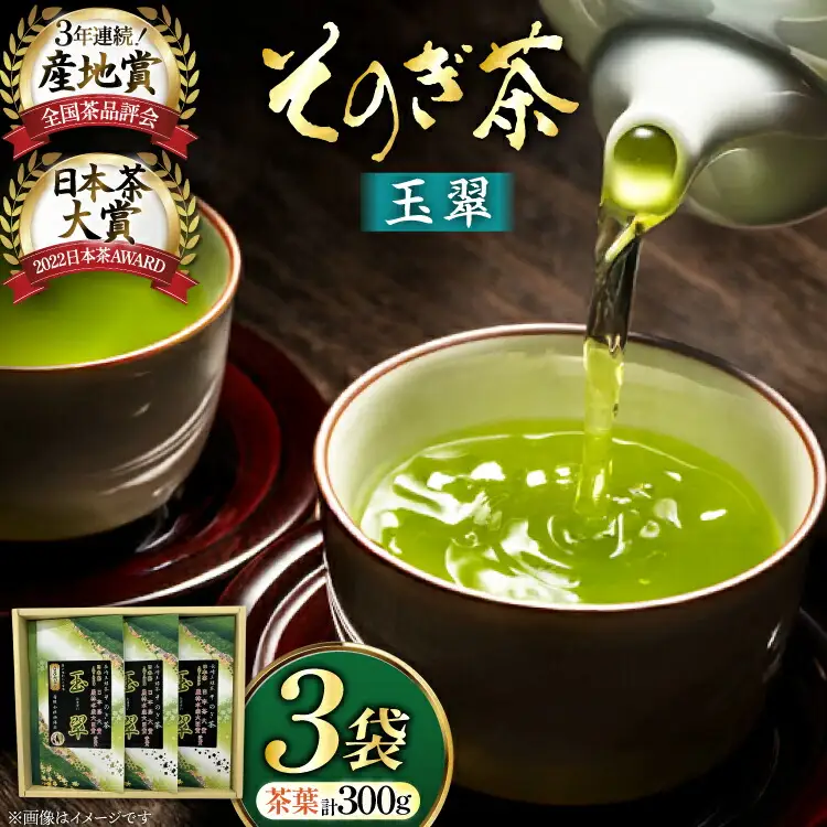 お茶 緑茶 そのぎ茶 玉翠 100g×3袋 [西海園(お茶の西海園) 長崎県 東彼杵町 hs42bag710006]