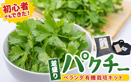 初心者も安心「並盛り」パクチー栽培キット／Fis-B05 パクチー 趣味 ガーデニング 家庭菜園 園芸 ベランダ菜園 プランター 種 種子 プロ仕様の肥料 培養土 トムヤムクン タイ料理