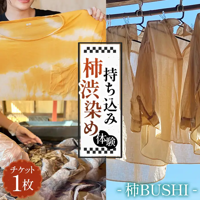 持ち込み柿渋染め体験 [No.1042]