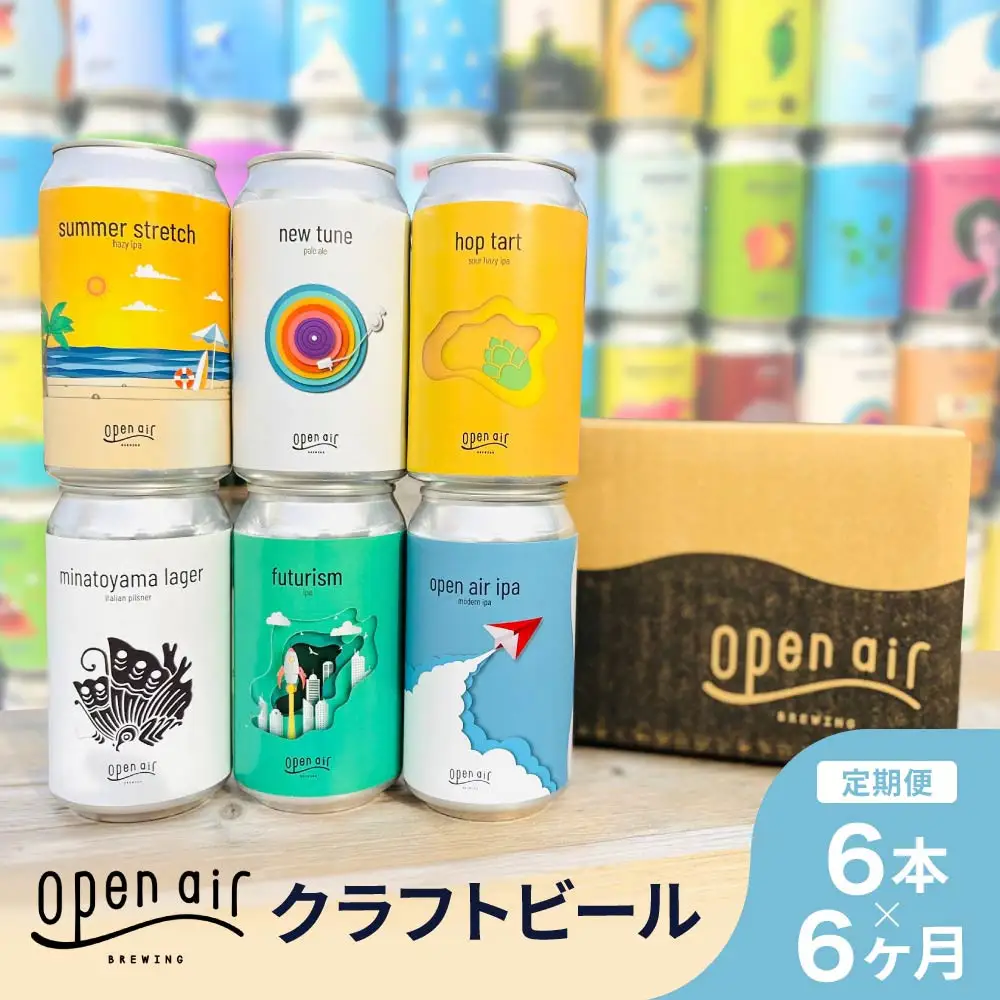 【定期便】ｏｐｅｎ ａｉｒ クラフトビール定期便 半年 ＜全6回毎月お届け＞