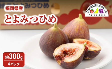 いちじく 福岡限定!ブランド いちじく「とよみつひめ」約300g×4パック 無花果 フルーツ 果物 ※配送不可:離島