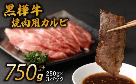 牛肉 黒樺牛 焼肉用カルビ 750g 250g×3パック