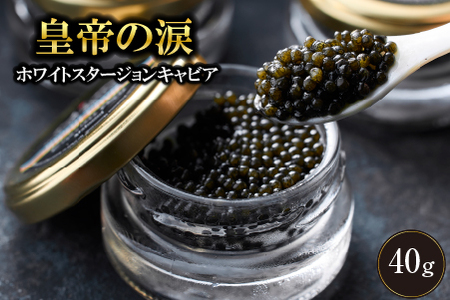 【純国産キャビア】ホワイトスタージョンキャビア 40g（20g×2） 皇帝の涙 国産 チョウザメ キャビア 国産キャビア 魚卵 宮崎県