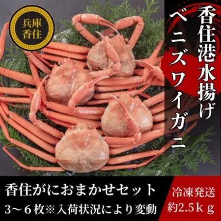 香住がに　おまかせセット　約2.5kg(3～6枚)【配送不可地域：離島】【1606120】