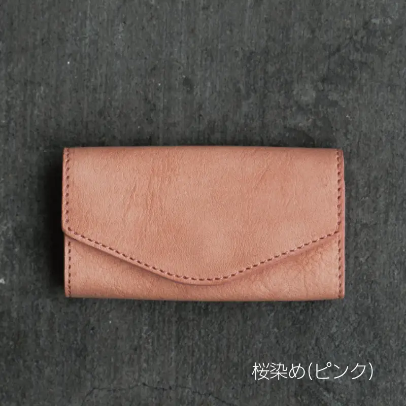 [Botanical Leather] キーケース (カラー：桜染め(ピンク))_0089-008-T06-2