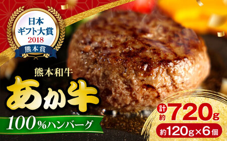 あか牛100％ハンバーグ 約120g×6個 ハンバーグ[AYCQ001]