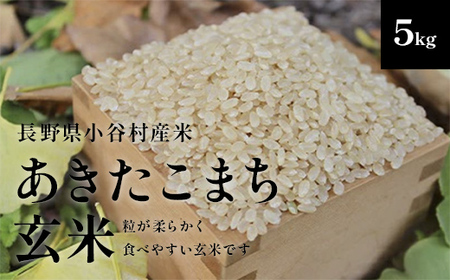 【令和7年度産】長野県小谷村百姓七人衆のあきたこまち【玄米】　５kg