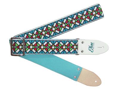 【ギターストラップ】Elara Straps Stained Glass Pacific Blue　ギター　ベース　アコースティックギター　アコギ　エレキギター　エレキ　ギターストラップ　ベースストラップ　エララストラップ