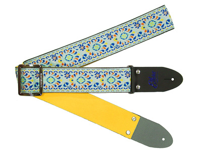 【ギターストラップ】Elara Straps Peacock Queue Sea Grey　ギター　ベース　アコースティックギター　アコギ　エレキギター　エレキ　ギターストラップ　ベースストラップ　エララストラップ